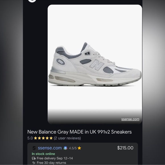 NEW BALANCE 991 GRAY RUNNING SHOES w/ BOX - Picture 12 of 13